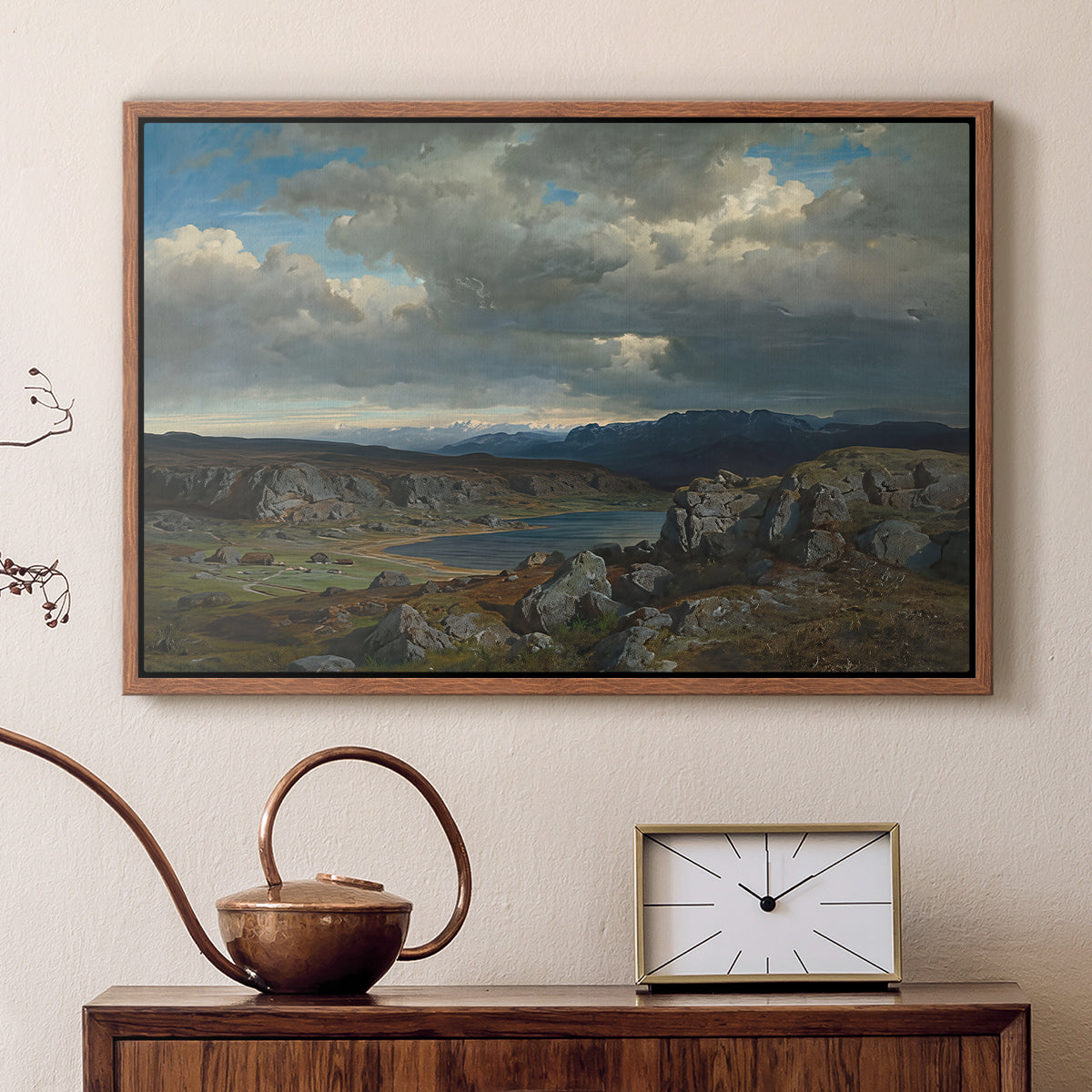 Norwegian Highlands, 1857 - Floater Framed Canvas Print