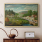 Pastoral Landscape with Stream, Fisherman and Strollers, 1875-1880 - Floater Framed Canvas Print