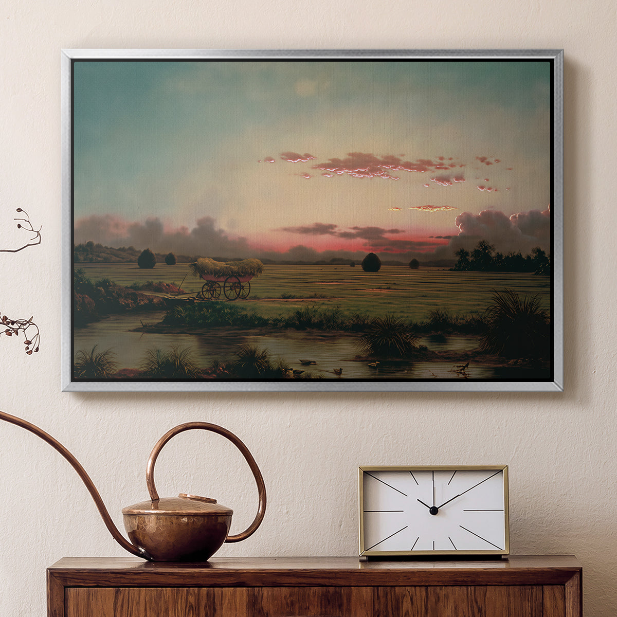 The Marshes at Rhode Island, 1866 - Floater Framed Canvas Print