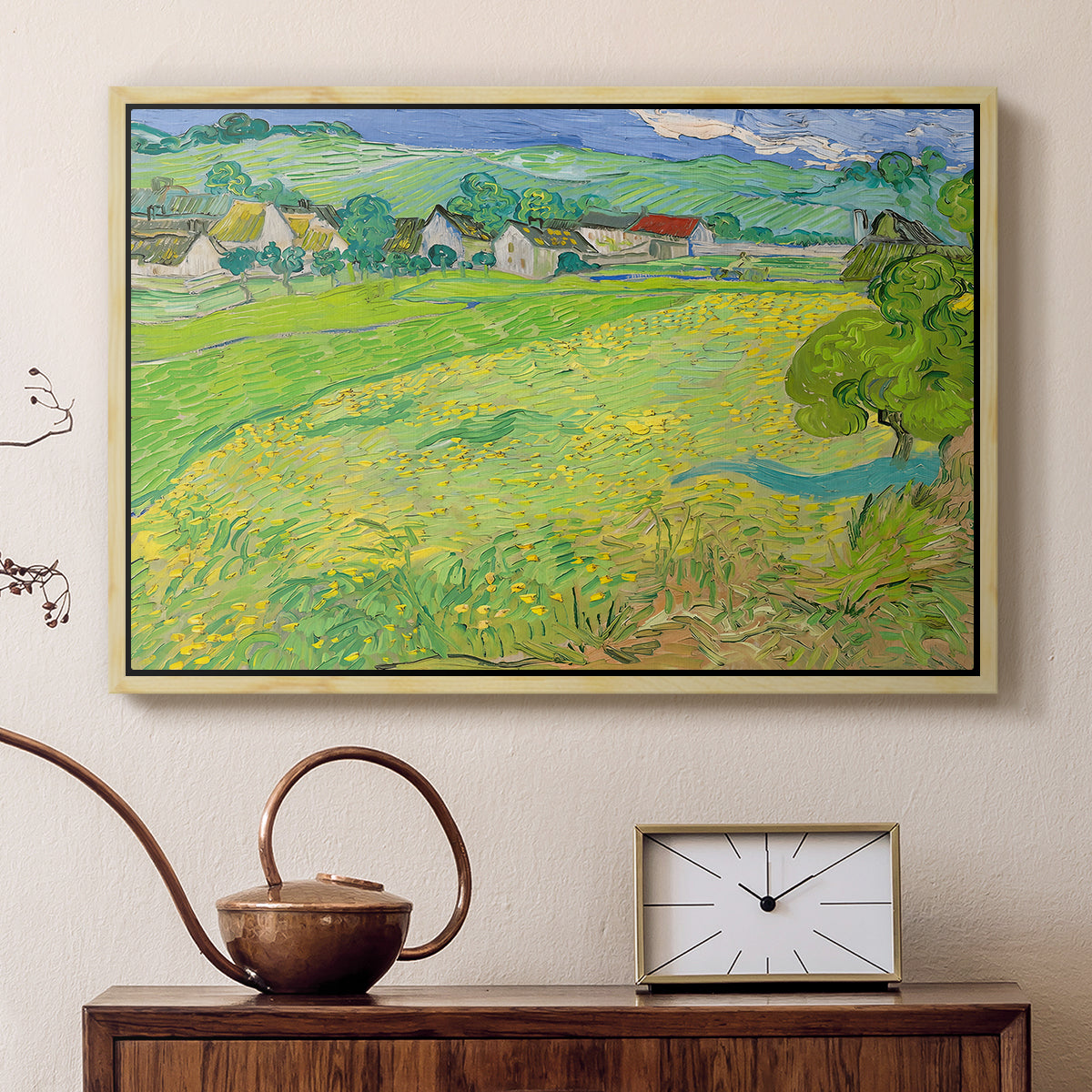 Les Vessenots in Auvers, 1890 - Floater Framed Canvas Print