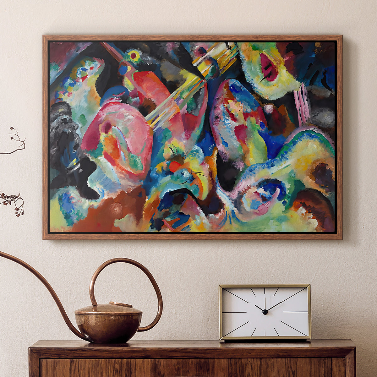 Improvisation. Deluge, 1913 - Floater Framed Canvas Print