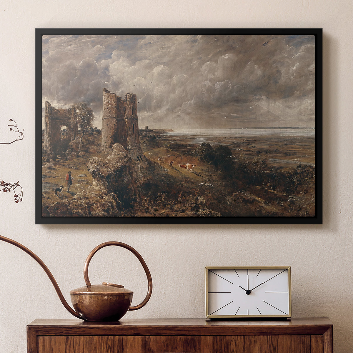Hadleigh Castle, Mouth of Thames, c. 1829 - Floater Framed Canvas Print