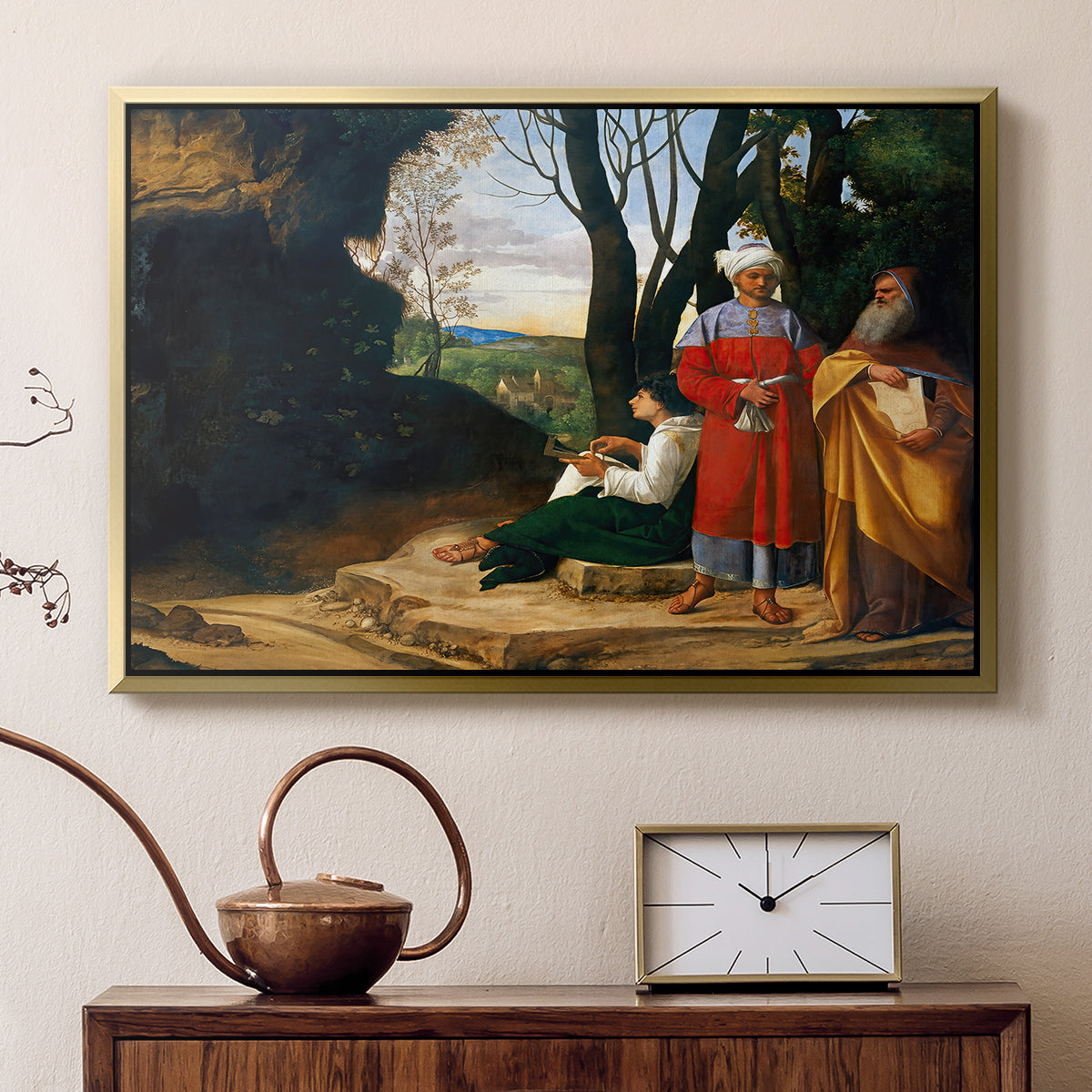The Three Philosophers, c. 1508-1509 - Floater Framed Canvas Print
