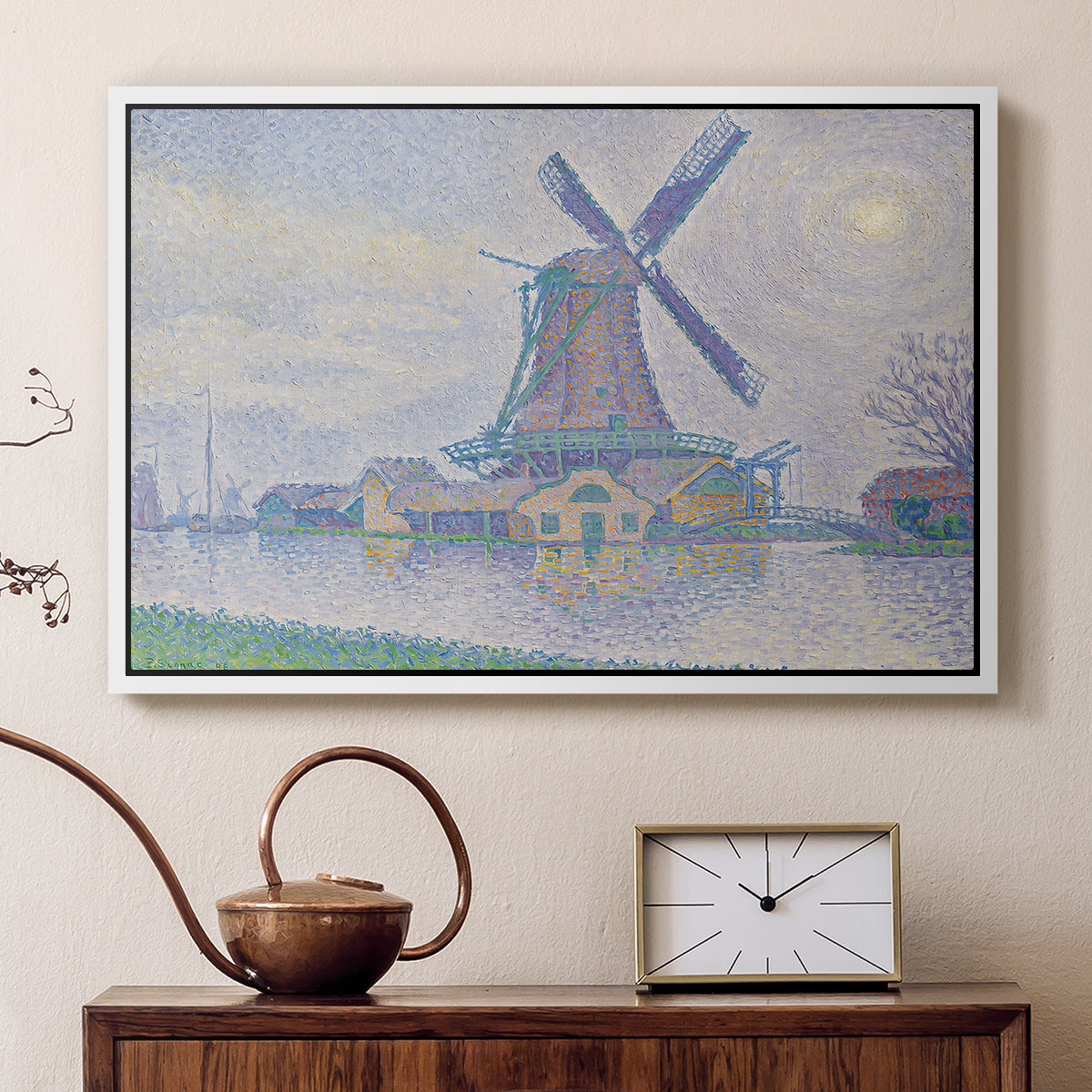 Mill of Edam (Moulin d'Edam), 1896 - Floater Framed Canvas Print