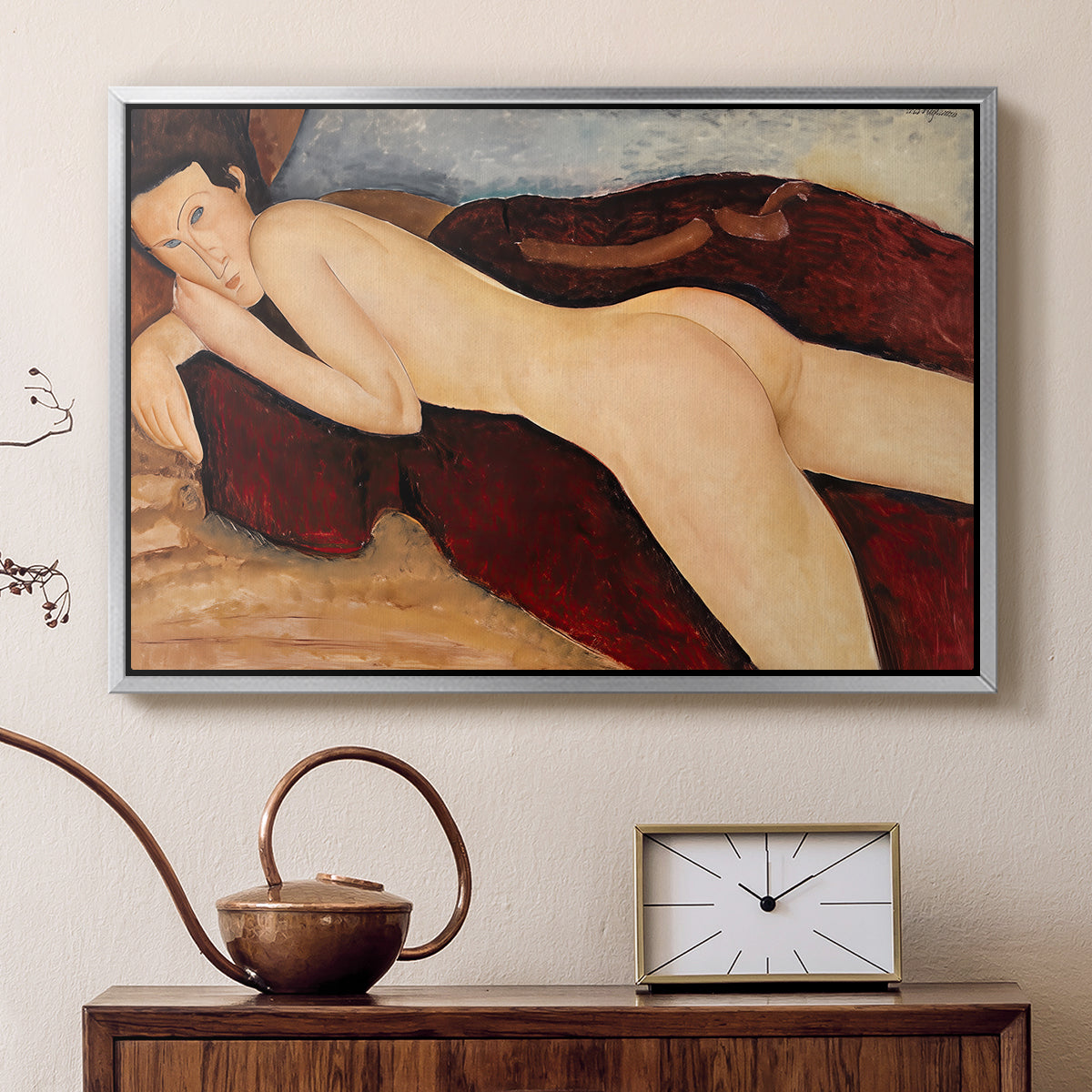 Reclining Nude from the Back (Nu couché de dos), c. 1917 - Floater Framed Canvas Print