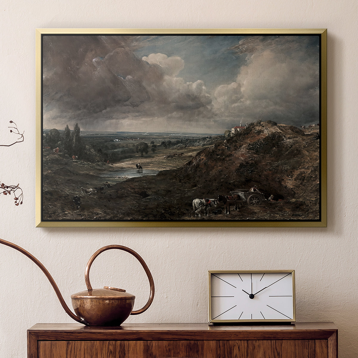 Branch Hill Pond, Hampstead Heath, c. 1828 - Floater Framed Canvas Print
