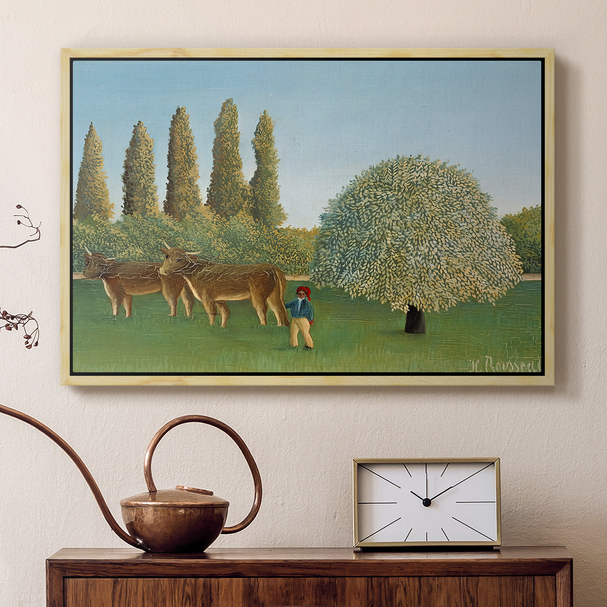 Meadlowland (The Pasture), 1910 - Floater Framed Canvas Print