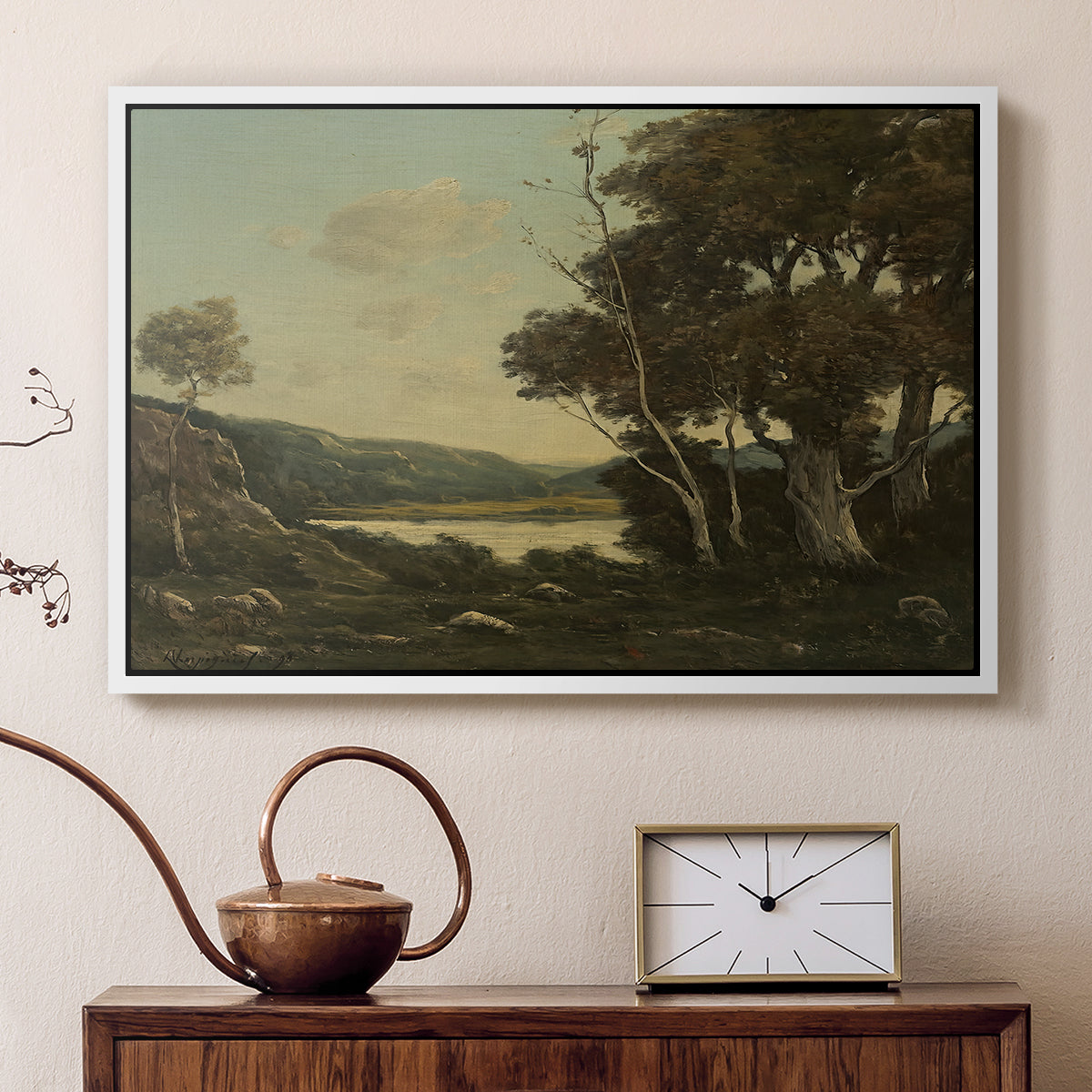 Landscape, 1898 - Floater Framed Canvas Print