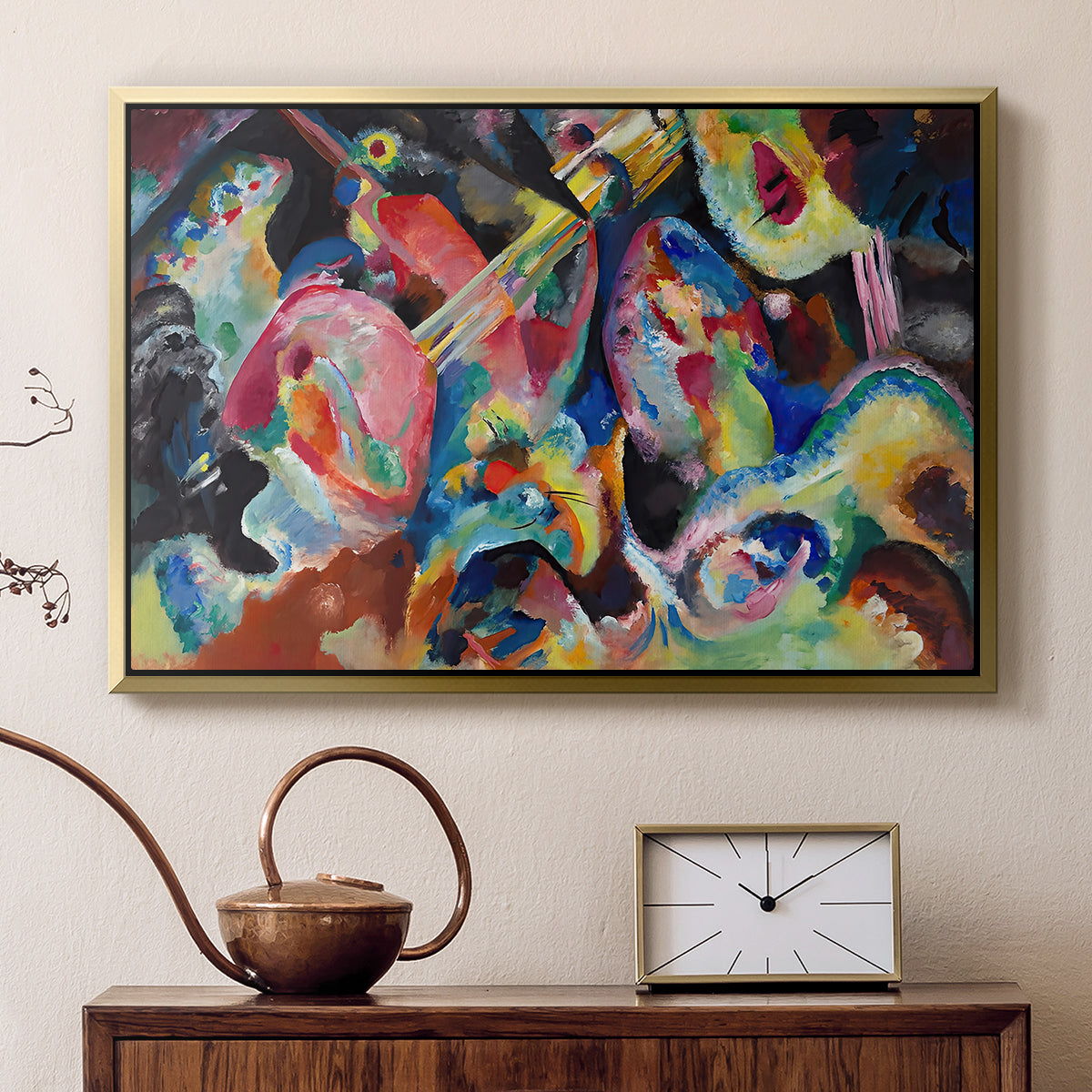 Improvisation. Deluge, 1913 - Floater Framed Canvas Print