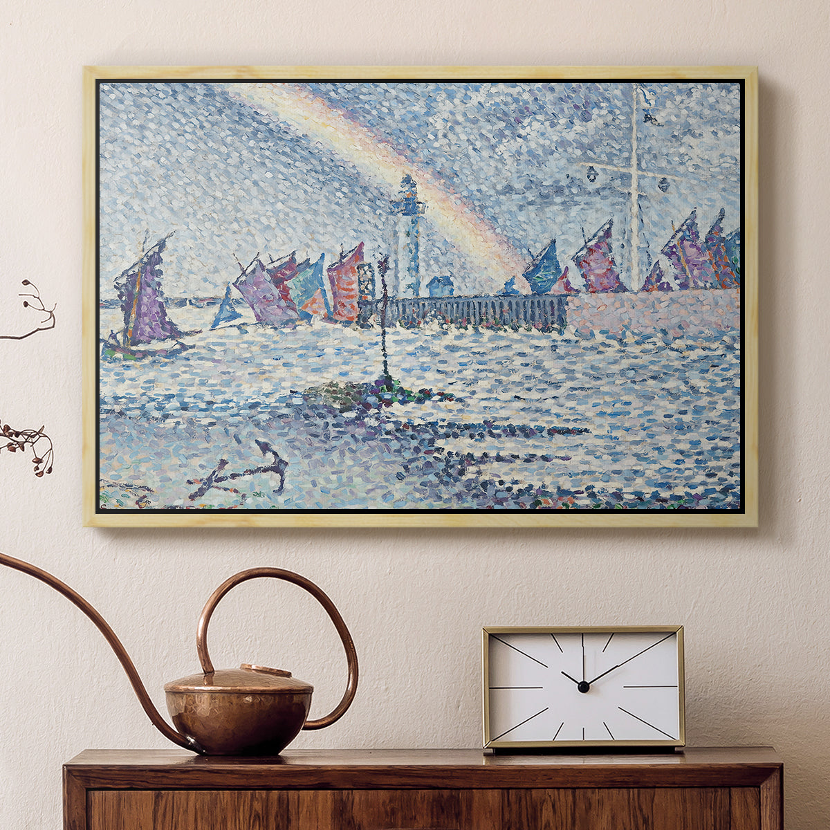 Entrance to the Port of Honfleur, 1899 - Floater Framed Canvas Print