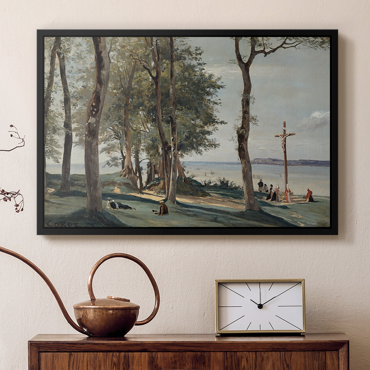 A Calvary on the Cote de Grace, c. 1829 - Floater Framed Canvas Print