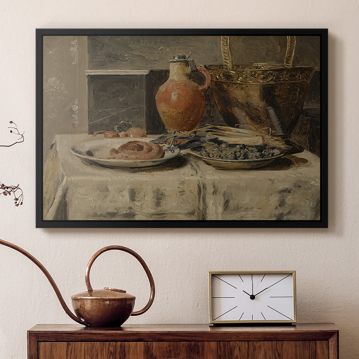 Still Life with Jar, c. 1881-1885 - Floater Framed Canvas Print