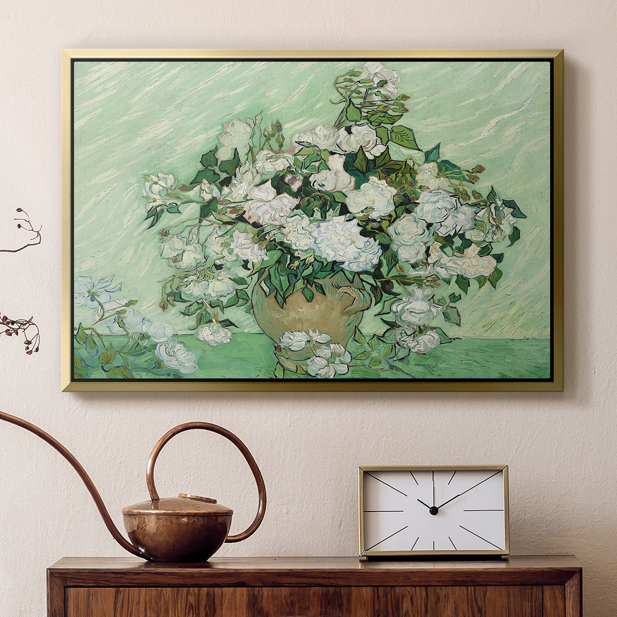 Roses, 1890 - Floater Framed Canvas Print