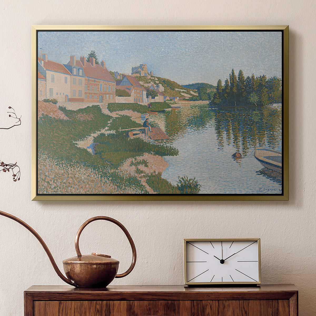 Les Andelys, Côte d'Aval, 1886 - Floater Framed Canvas Print