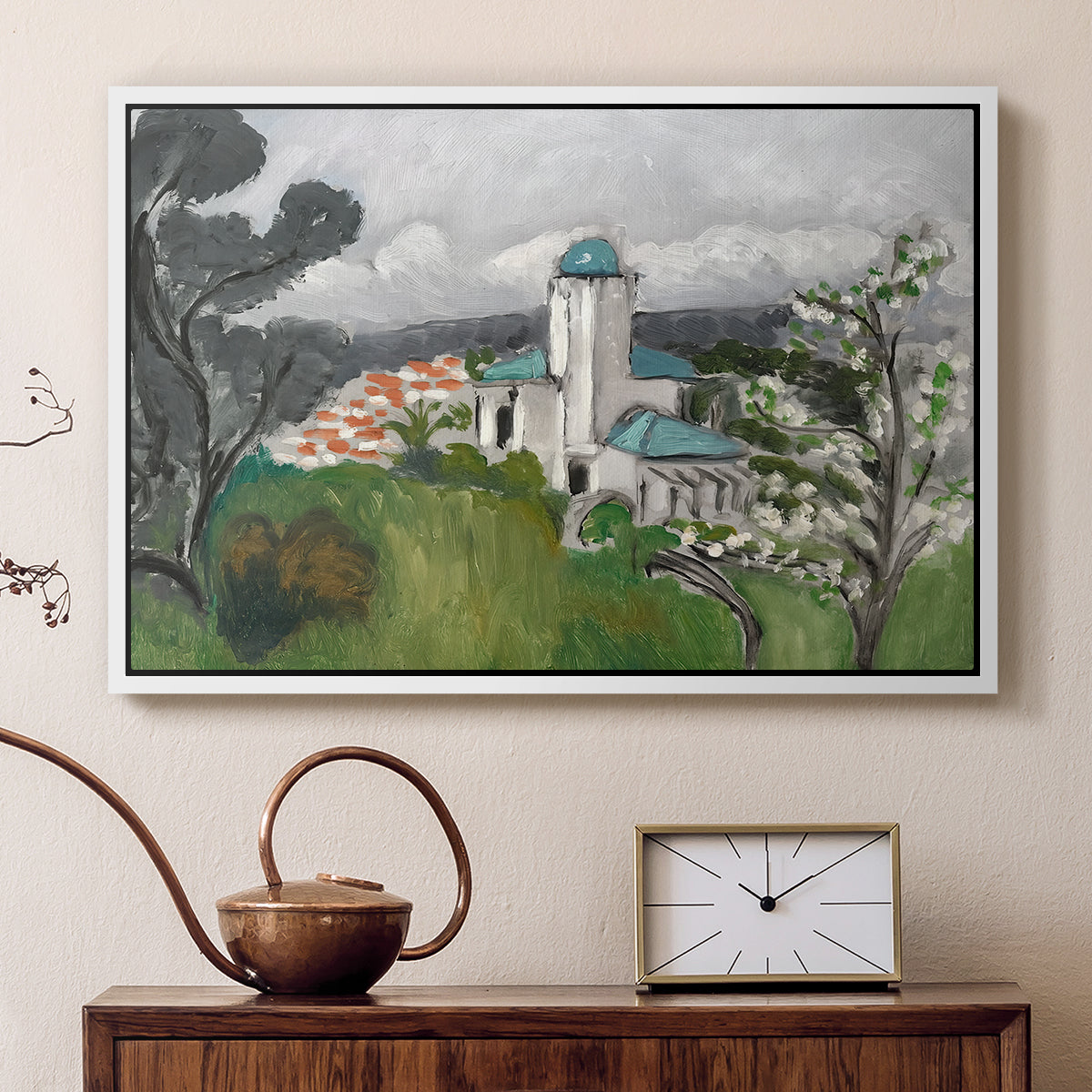 The Blue Villa (La Villa Bleue), c. 1918 - Floater Framed Canvas Print