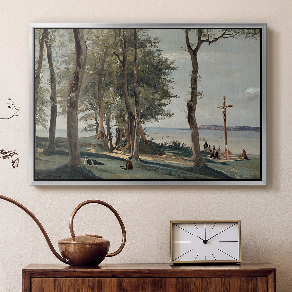 A Calvary on the Cote de Grace, c. 1829 - Floater Framed Canvas Print