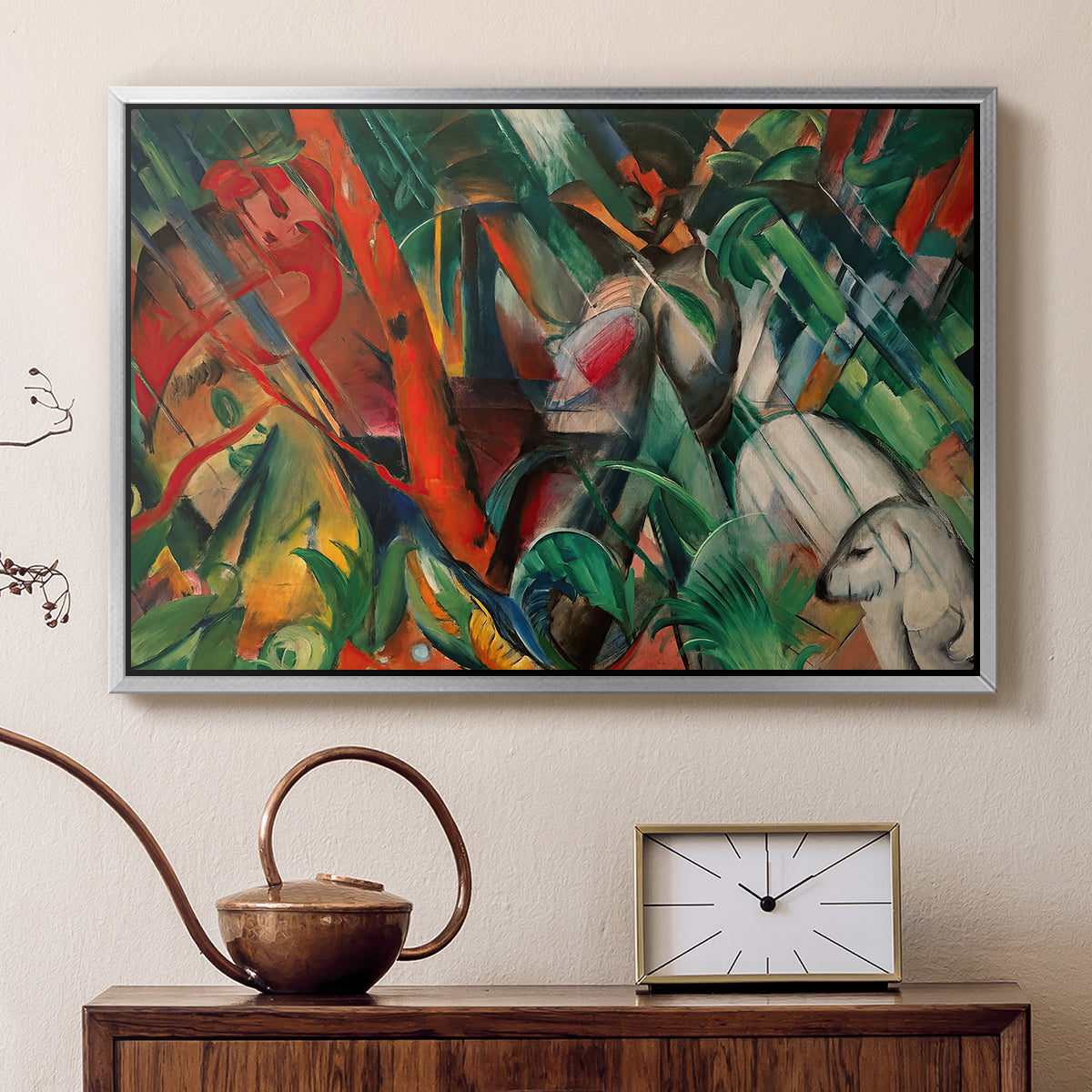 In the Rain, 1912 - Floater Framed Canvas Print