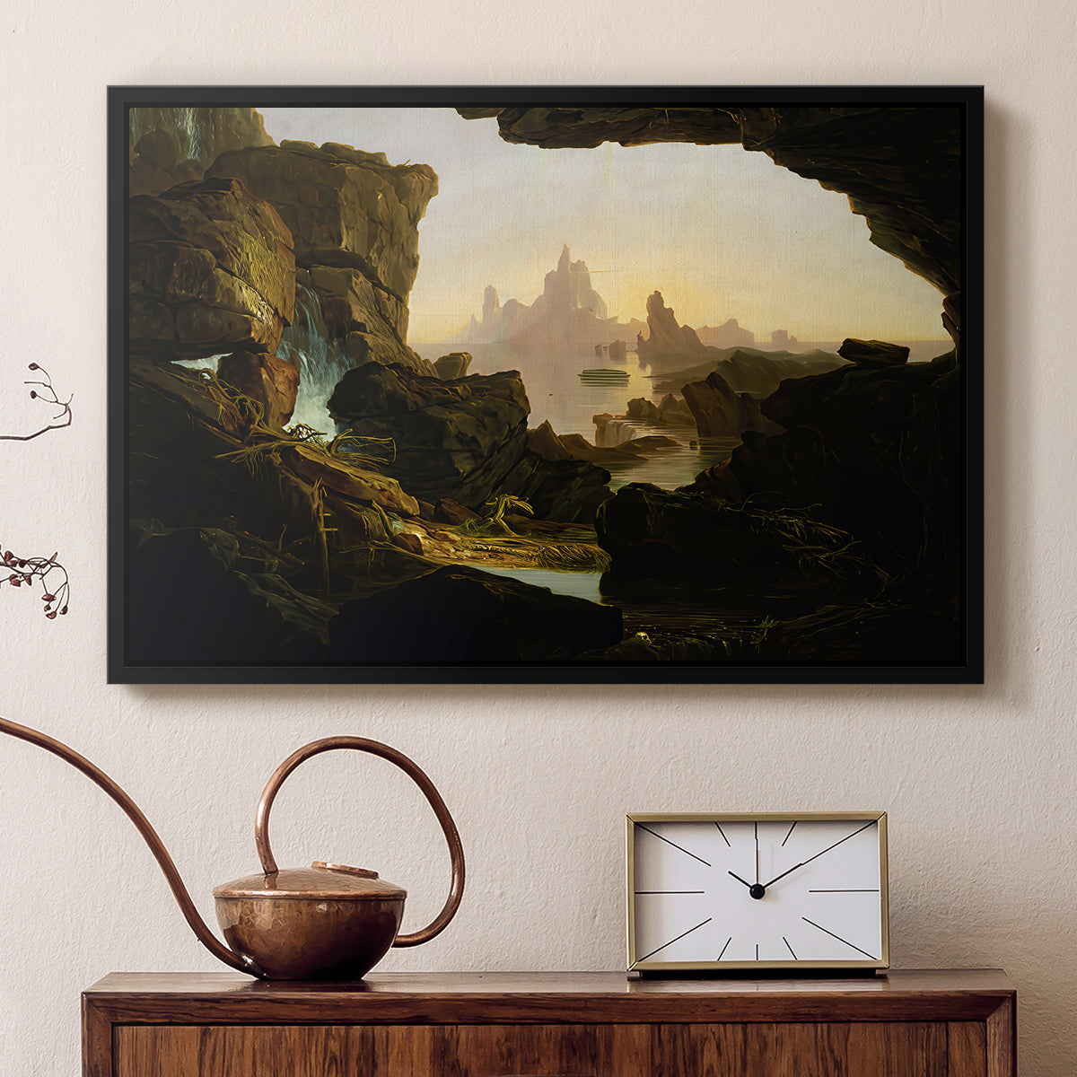 The Subsiding of the Waters of the Deluge, 1829 - Floater Framed Canvas Print