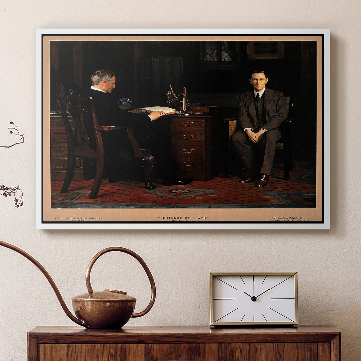 The Sentence of Death, 1908 - Floater Framed Canvas Print