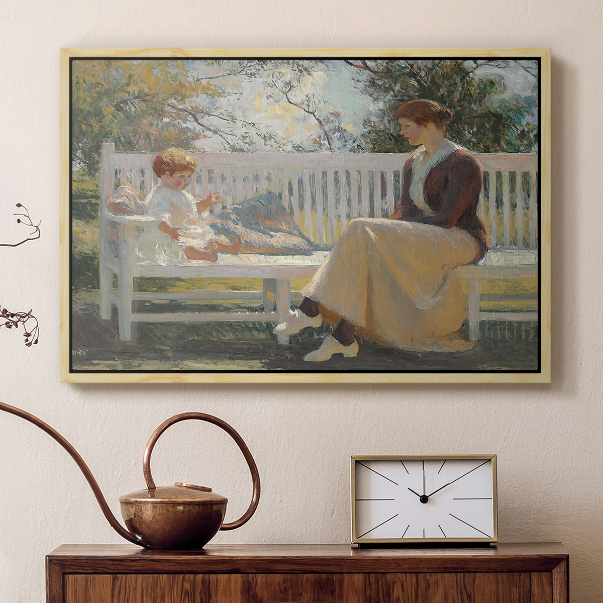 Eleanor and Benny, 1916 - Floater Framed Canvas Print