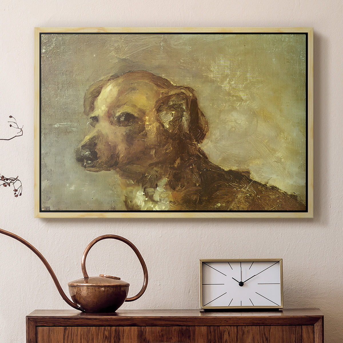 Cliper, the Artist's Dog, 1895 - Floater Framed Canvas Print