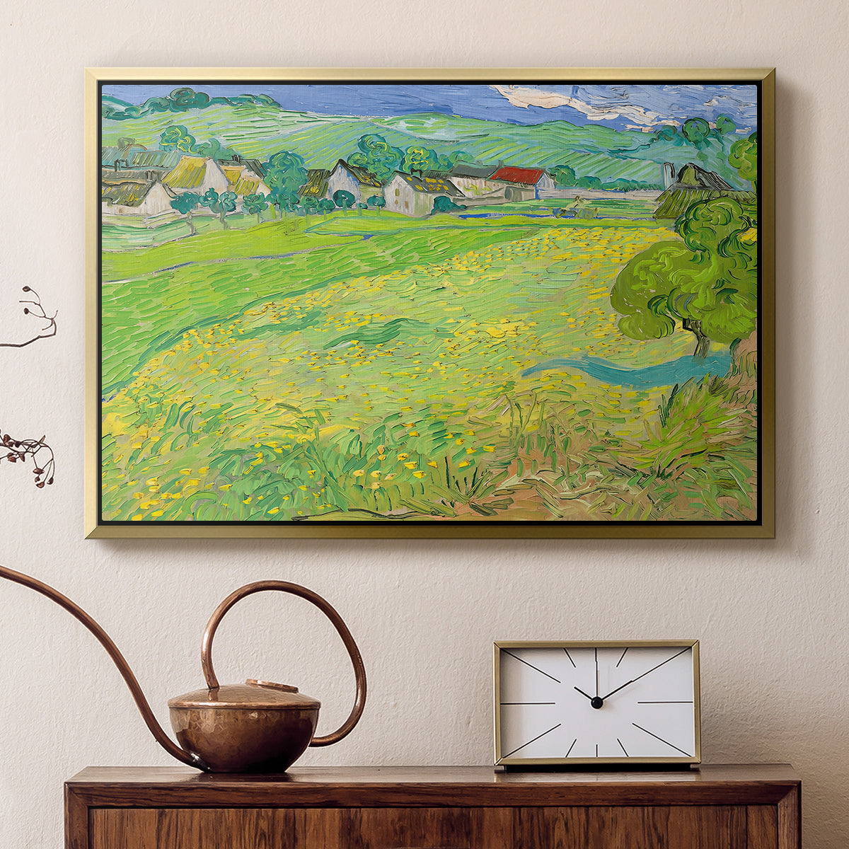 Les Vessenots in Auvers, 1890 - Floater Framed Canvas Print
