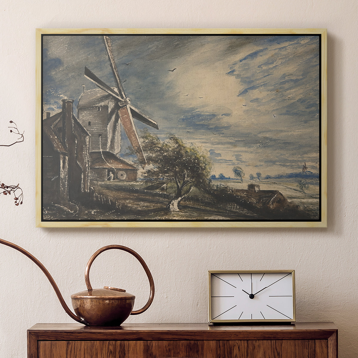 A Mill Near Colchester, c. 1833 - Floater Framed Canvas Print