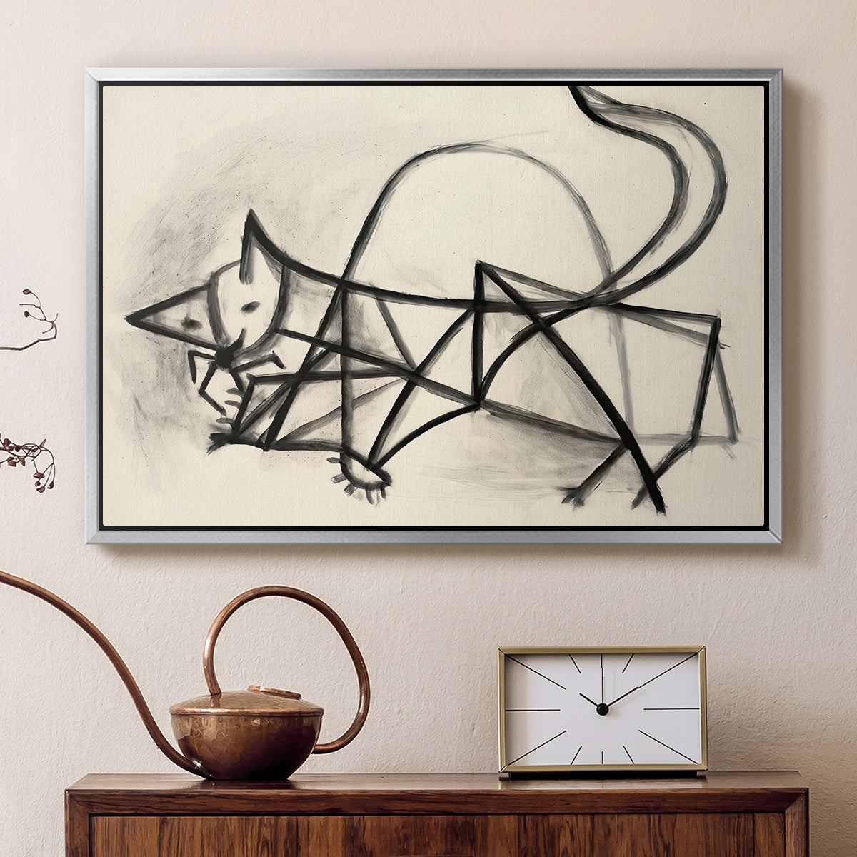 Study of a Cat (Étude de chat), 1946 - Floater Framed Canvas Print
