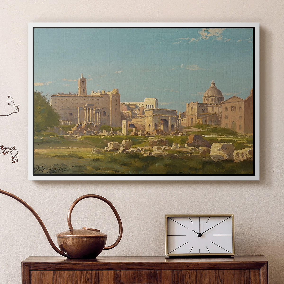 The Roman Forum, c. 1860 - Floater Framed Canvas Print