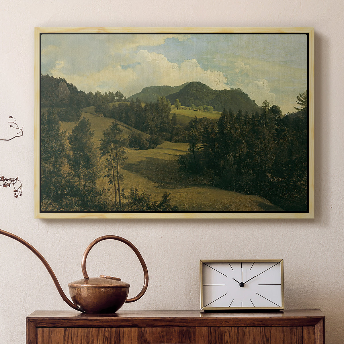 Landscape near Miesenbach, c. 1830 - Floater Framed Canvas Print