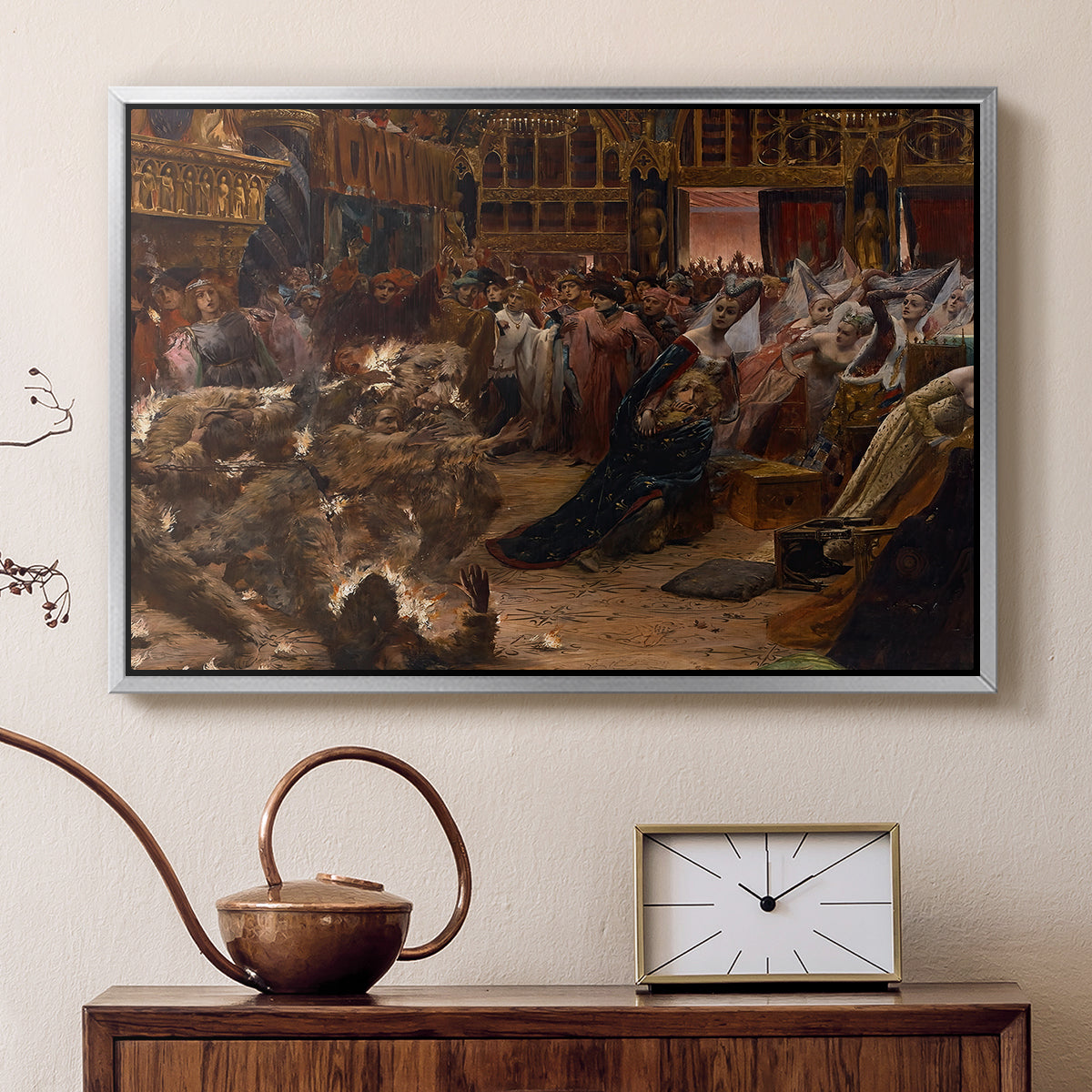 Ball of the Burning Men, 1889 - Floater Framed Canvas Print