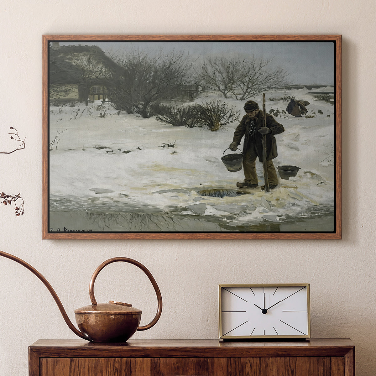 Tøsne, 1895 - Floater Framed Canvas Print