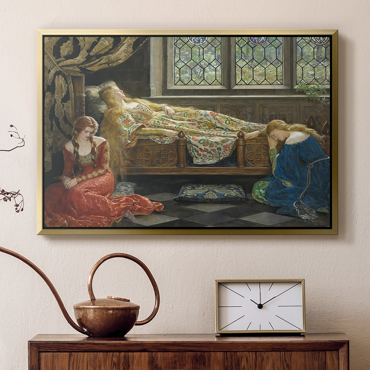 The Sleeping Beauty, 1921 - Floater Framed Canvas Print