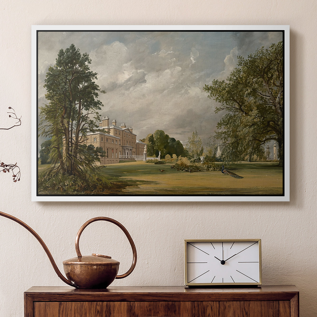 Malvern Hall, 1821 - Floater Framed Canvas Print