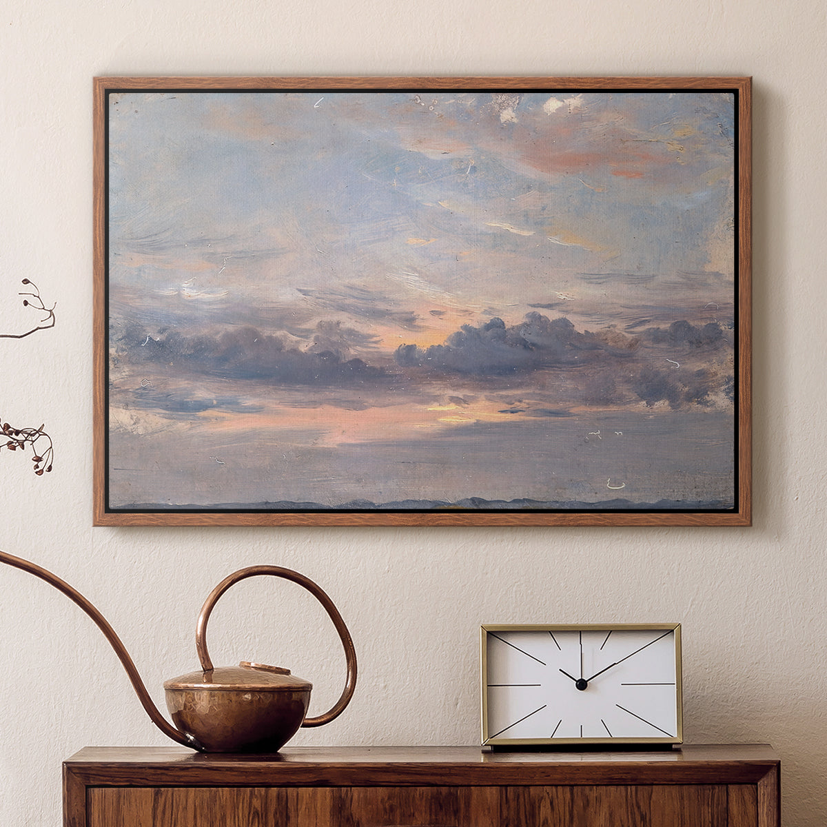 A Cloud Study, Sunset, c. 1821-1822 - Floater Framed Canvas Print