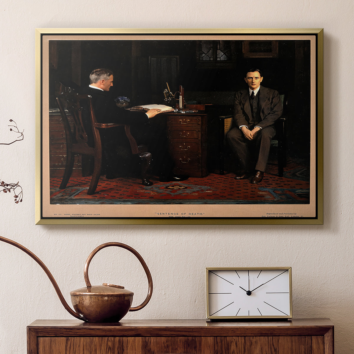 The Sentence of Death, 1908 - Floater Framed Canvas Print