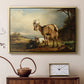 A Goat with Two Kids - Floater Framed Canvas Print