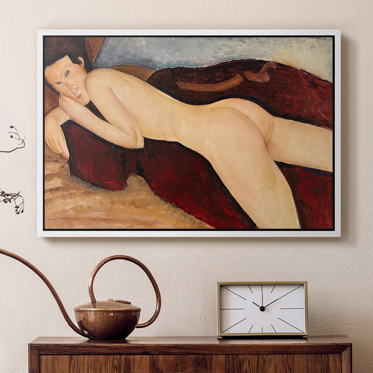 Reclining Nude from the Back (Nu couché de dos), c. 1917 - Floater Framed Canvas Print
