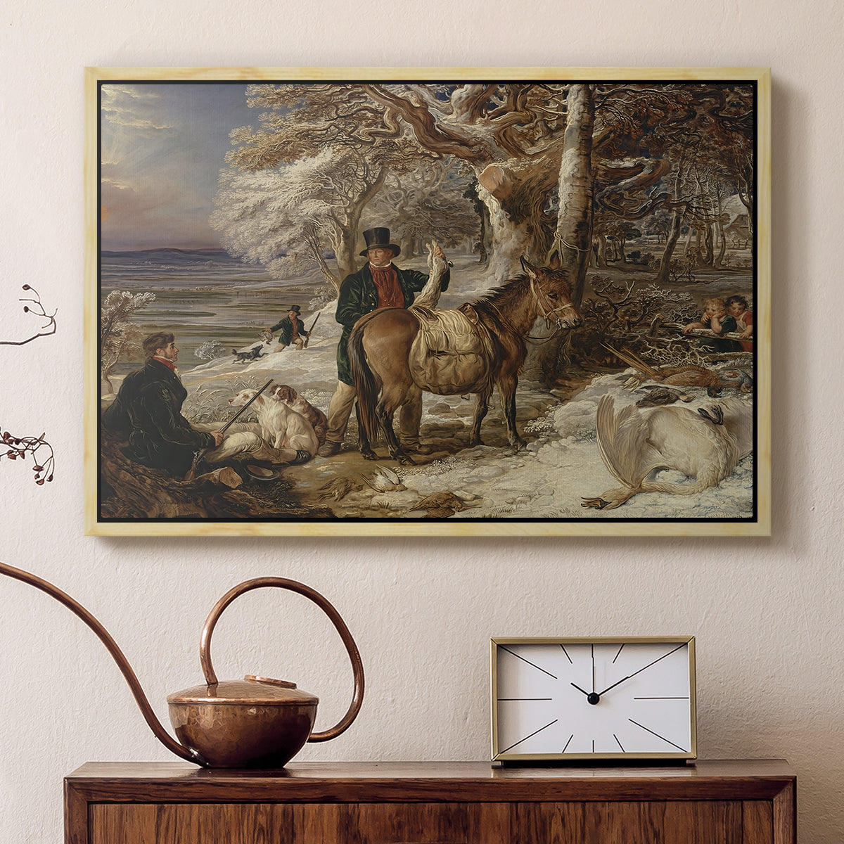 The Day's Sport, 1826 - Floater Framed Canvas Print