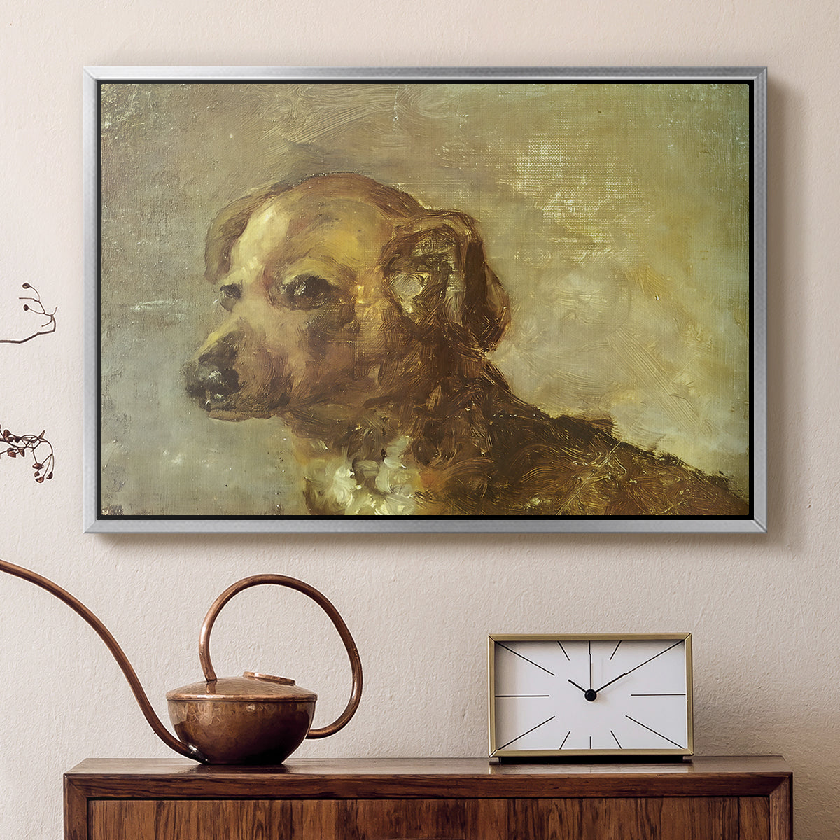 Cliper, the Artist's Dog, 1895 - Floater Framed Canvas Print