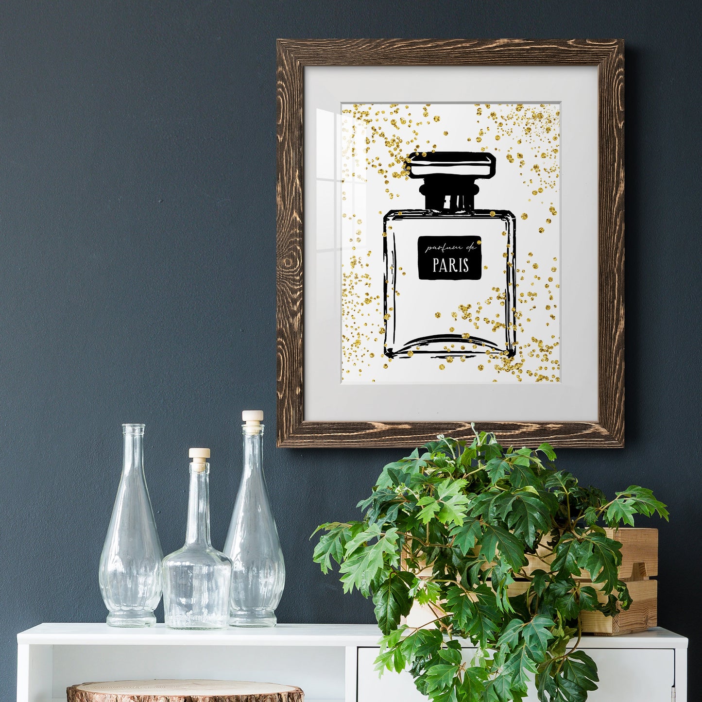 Glitter Perfume I - Premium Framed Print - Distressed Barnwood Frame - Ready to Hang