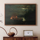 Spear Fishing on Lake Krøderen, 1851 - Floater Framed Canvas Print