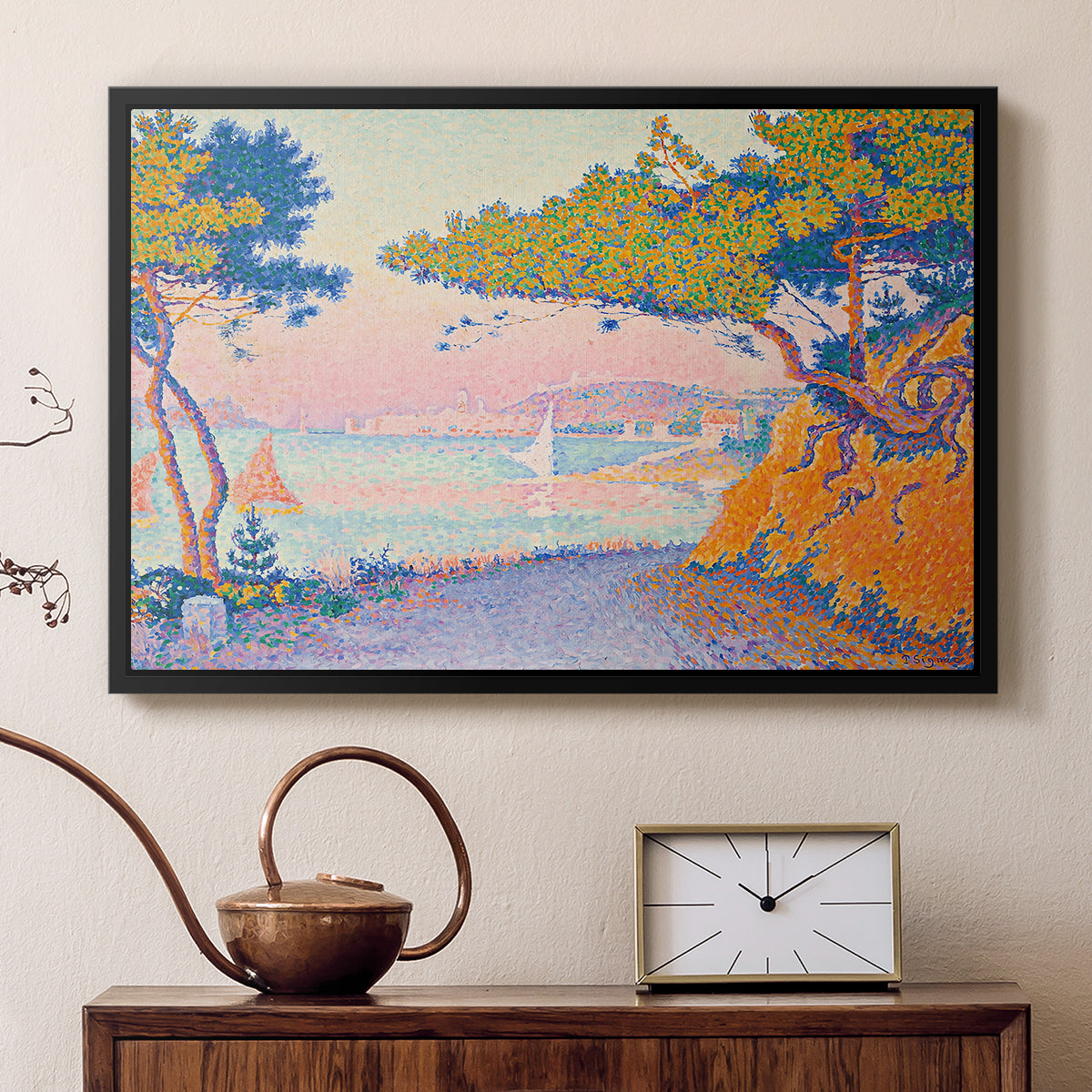 Golfe Juan, 1896 - Floater Framed Canvas Print