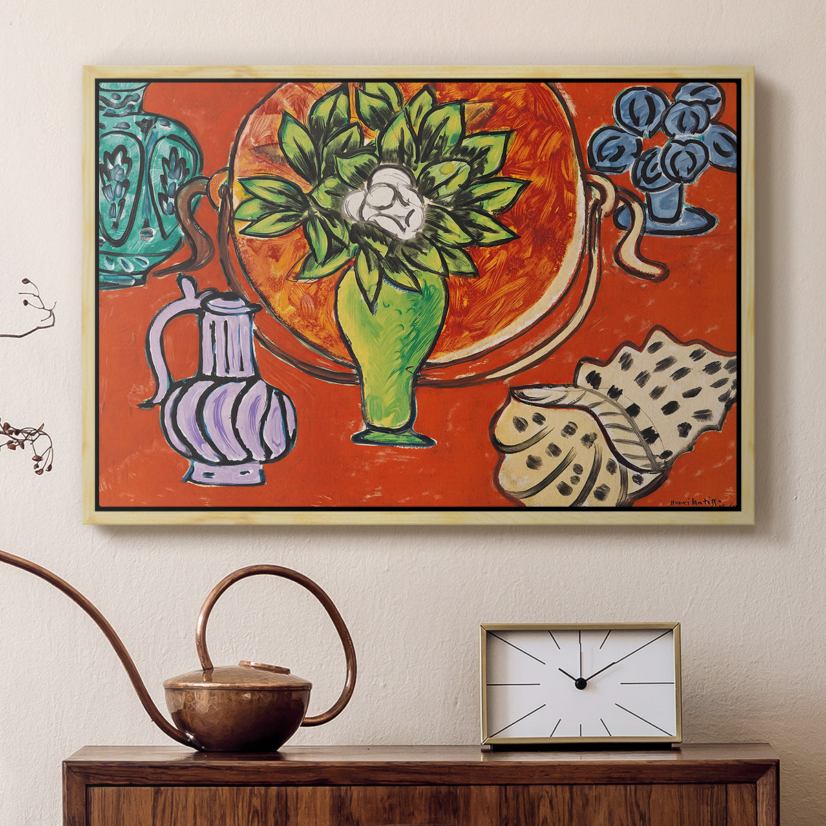 Still Life with a Magnolia (Nature morte au magnolia), 1941 - Floater Framed Canvas Print