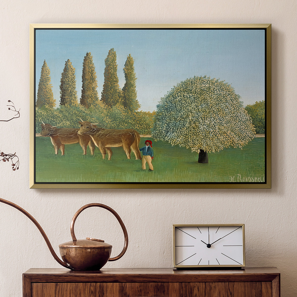 Meadlowland (The Pasture), 1910 - Floater Framed Canvas Print
