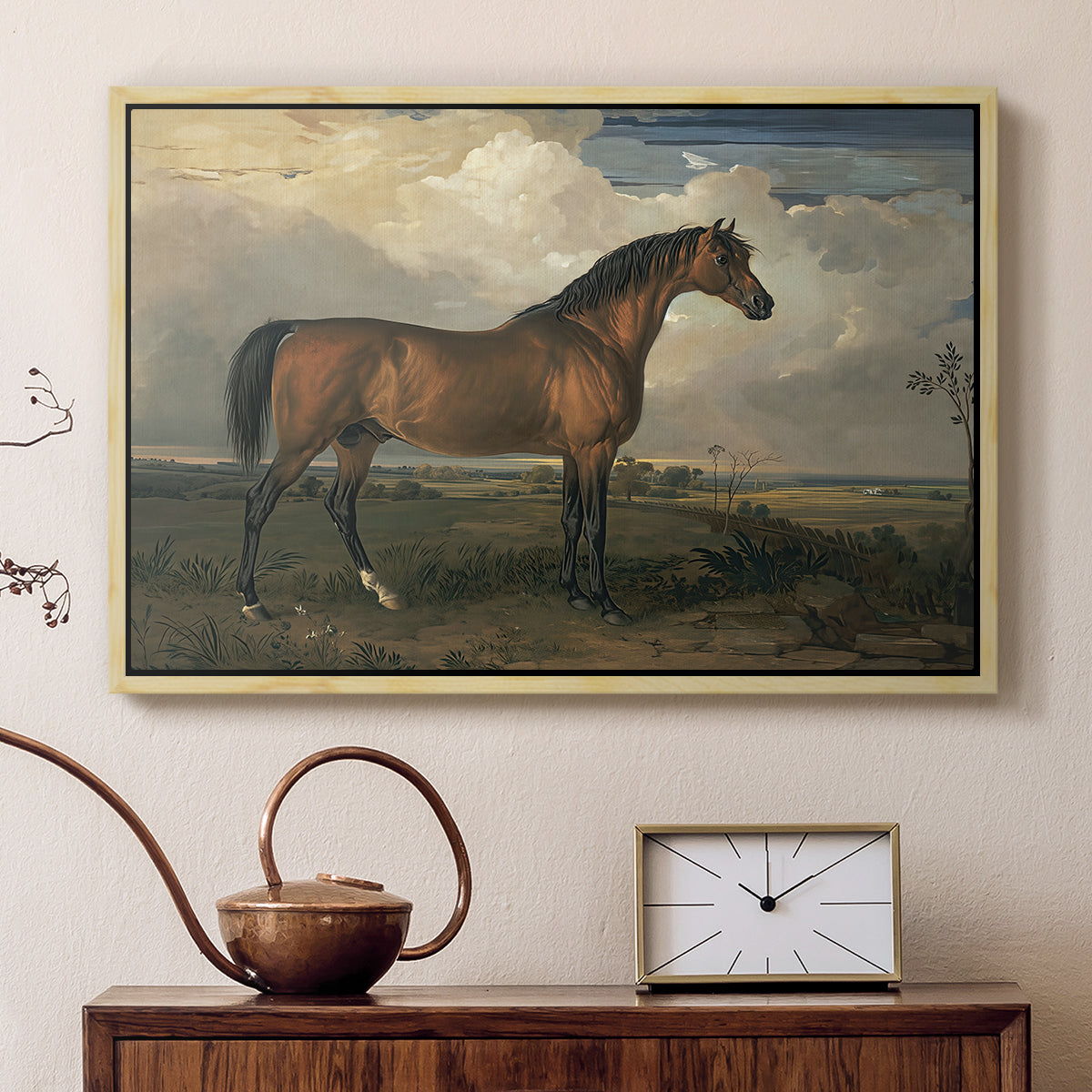 Eagle, A Celebrated Stallion, 1809 - Floater Framed Canvas Print
