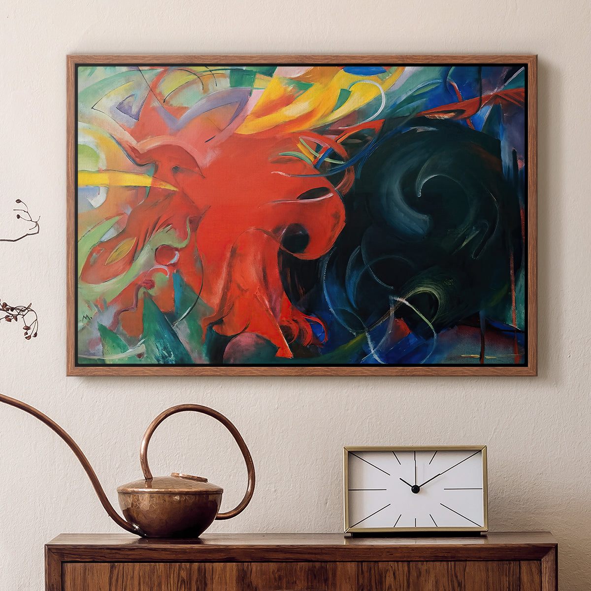Fighting Forms, 1914 - Floater Framed Canvas Print
