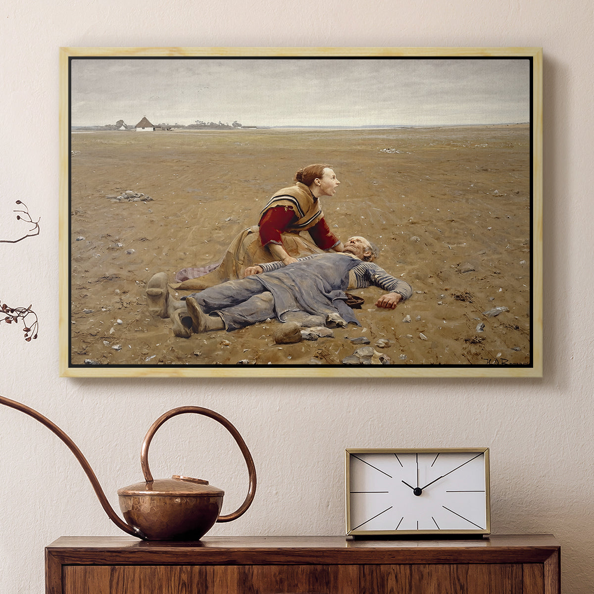 Worn Out (Udslidt), 1889 - Floater Framed Canvas Print