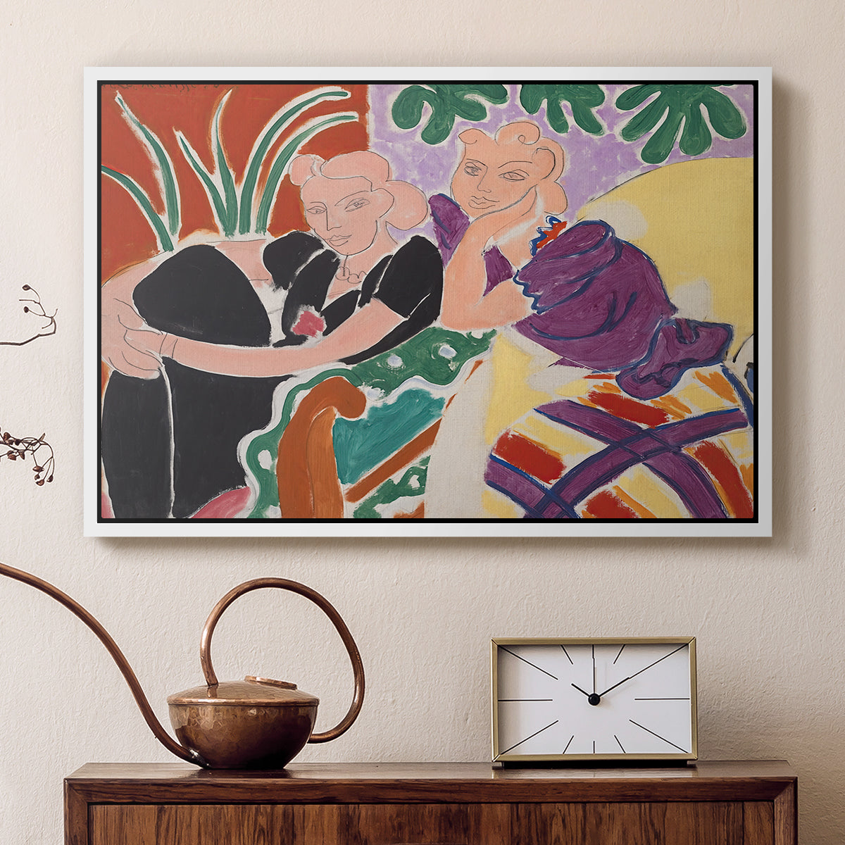 The Conversation, 1938 - Floater Framed Canvas Print