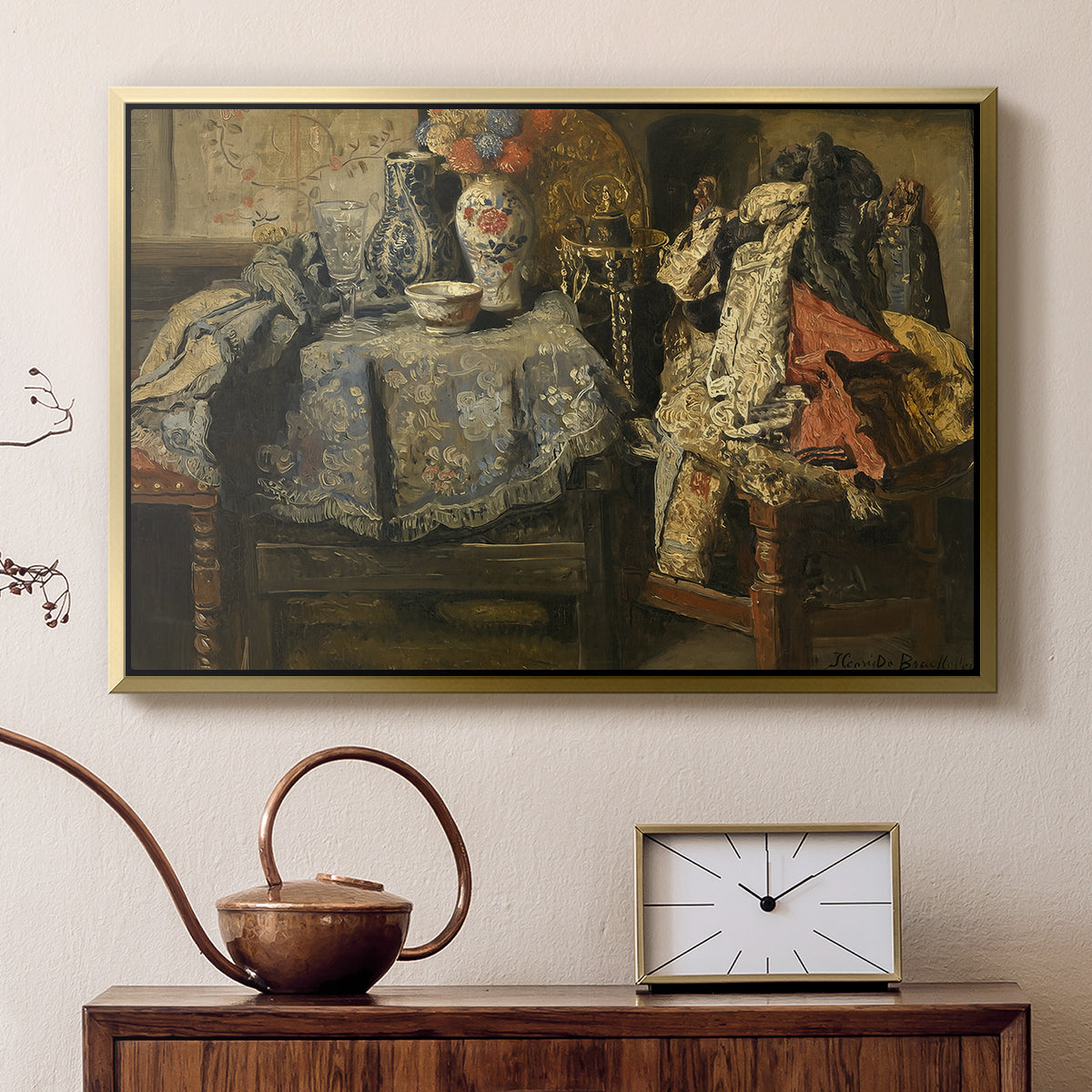 Still Life Requisites, 1885 - Floater Framed Canvas Print